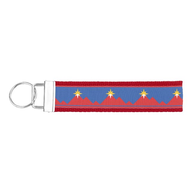 Flag of Pocatello, Idaho Wrist Keychain (Keys on Left)