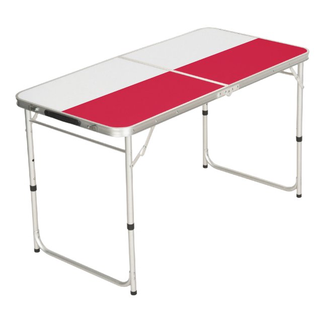 Flag of Poland Beer Pong Table (Angled)