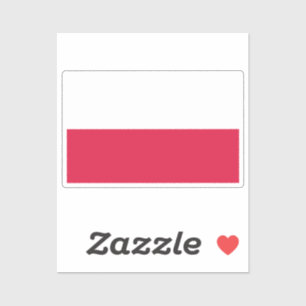 Flag of Poland custom-cut Sticker