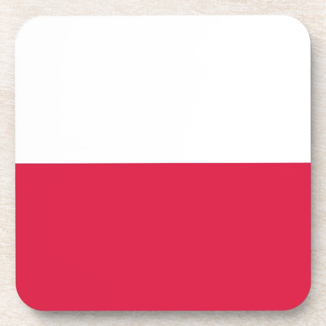 Flag of Poland Drink Coaster (Front)