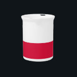 Flag of Poland Drink Pitcher<br><div class="desc">Flag of Poland - Flaga Rzeczypospolitej Polskiej - Flaga Polski</div>