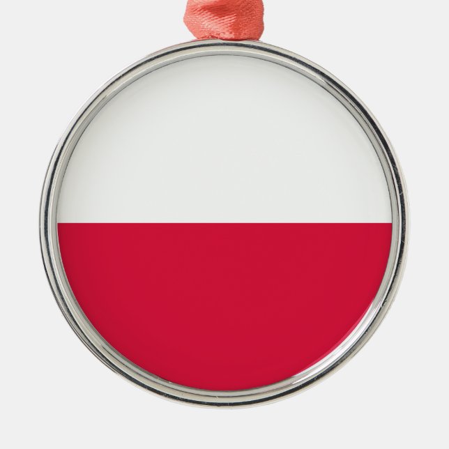 Flag of Poland Metal Ornament (Front)