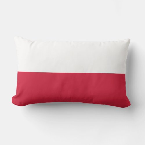Flag of Poland MoJo Throw Pillow Lumbar 13 x 21