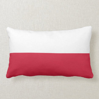 Flag of Poland MoJo Throw Pillow Lumbar 13" x 21"