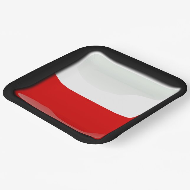 Flag of Poland Paper Plates (Angled)
