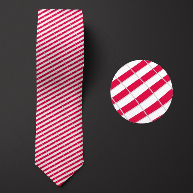 Flag of Poland Pattern Neck Tie (Creator Uploaded)