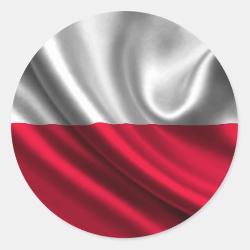 Flag of Poland Polish Flag Classic Round Sticker