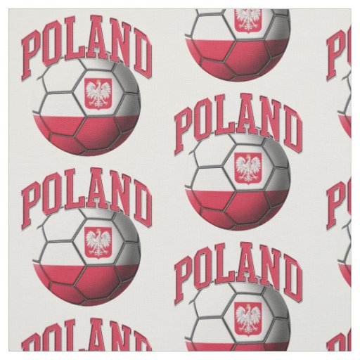 Flag of Poland Polish Soccer Ball Pattern Fabric