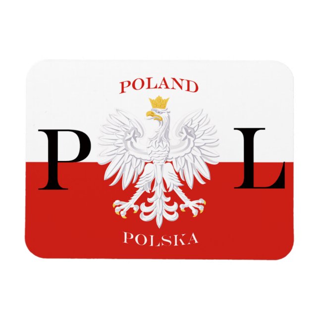 Flag of Poland Polska Premium Flex Magnet (Horizontal)