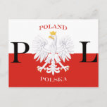 Flag Of Poland Polska White Eagle Postcard at Zazzle