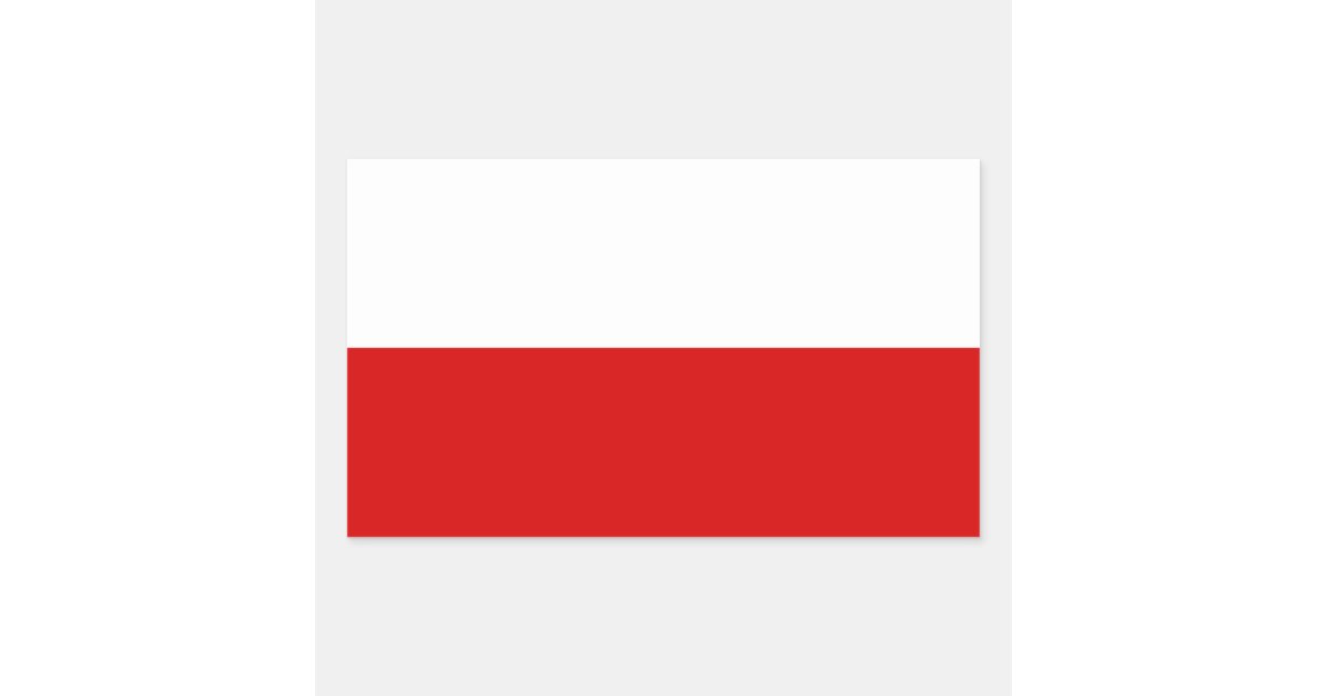 Flag of Poland Rectangular Sticker | Zazzle