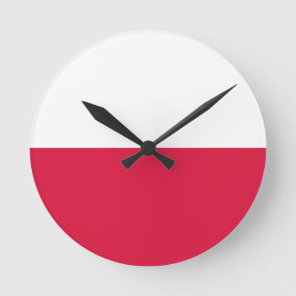 Flag of Poland Round Clock