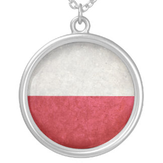 Flag of Poland Silver Plated Necklace