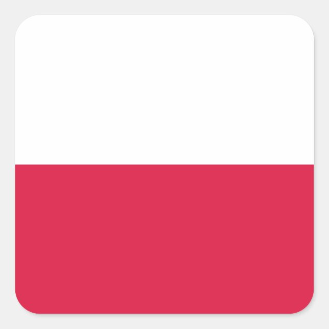 Flag of Poland Square Sticker (Front)
