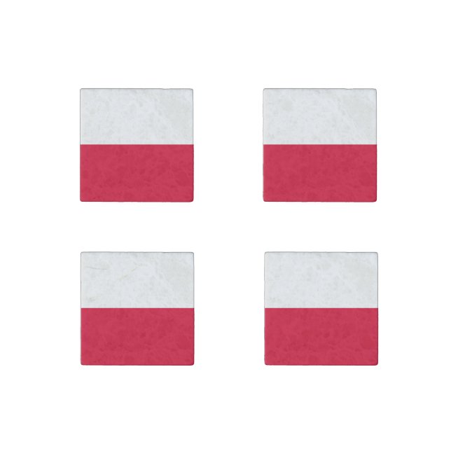 Flag of Poland Stone Magnet (Front)