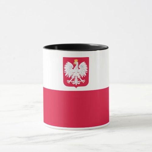 Flag of Poland with coat of arms Mug