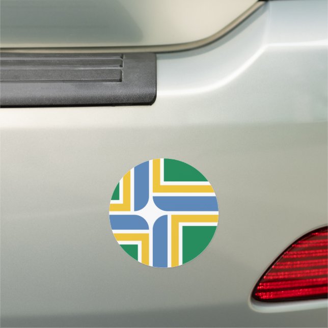 Flag of Portland, Oregon Car Magnet (In Situ)