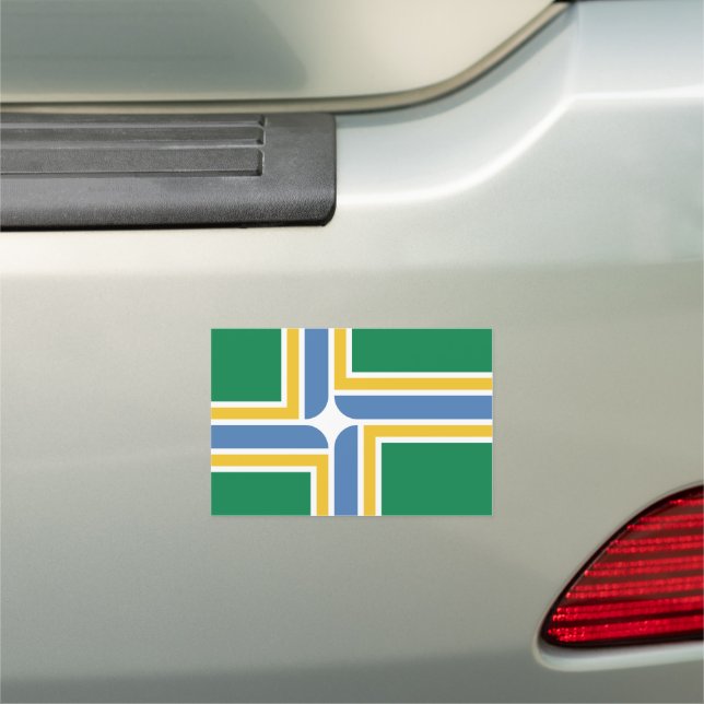 Flag of Portland, Oregon Car Magnet (In Situ)