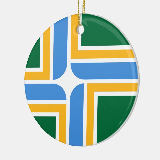 Flag of Portland (Oregon) Ceramic Ornament (Left)