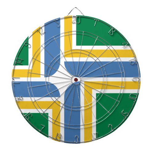 Flag of Portland Oregon Dartboard