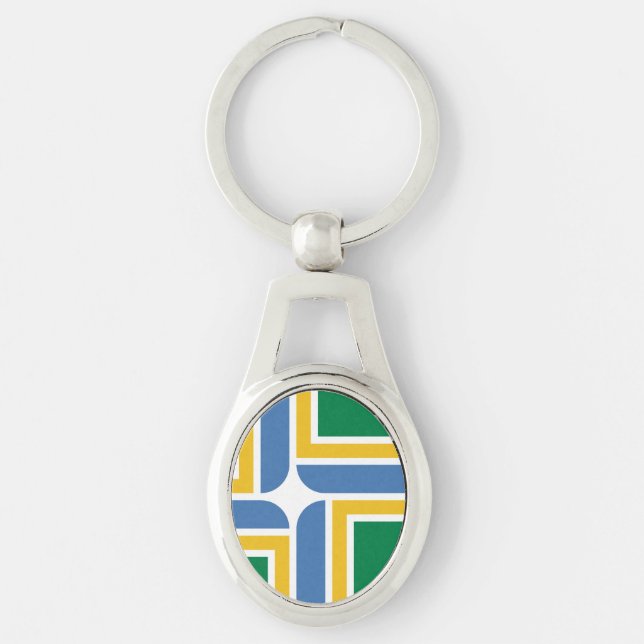 Flag of Portland, Oregon Keychain (Front)