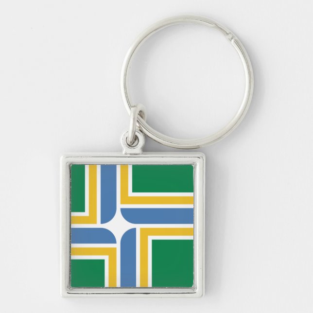 Flag of Portland, Oregon Keychain (Front)