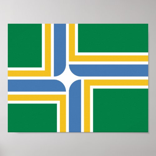 Flag of Portland Oregon Poster