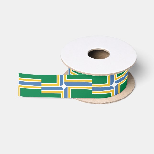 Flag of Portland, Oregon Satin Ribbon (Spool)