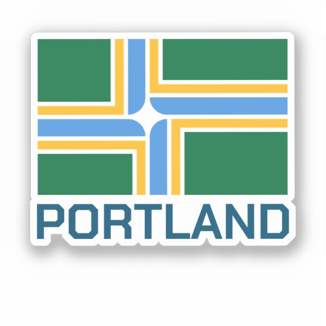 Flag of Portland - Oregon Sticker (Front)