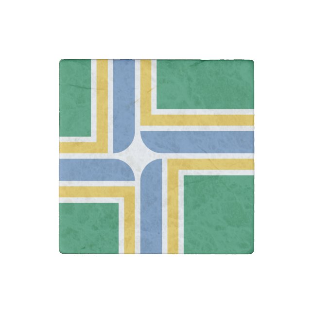 Flag of Portland, Oregon Stone Magnet (Front)