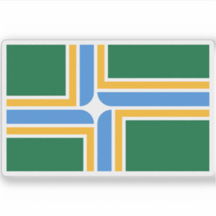 Flag of Portland, Oregon, USA Sticker