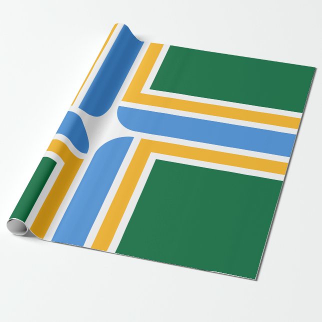 Flag of Portland (Oregon) Wrapping Paper (Unrolled)
