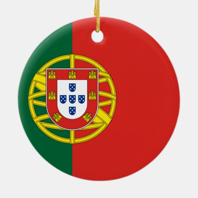 Flag of Portugal Ceramic Ornament (Back)