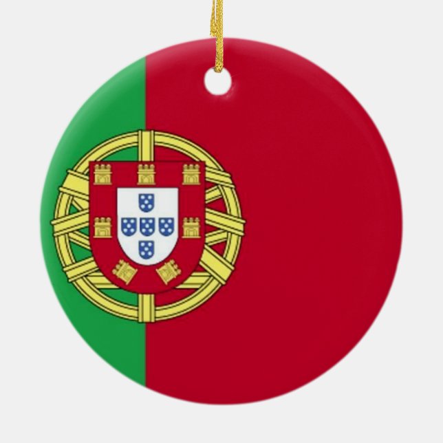 Flag of Portugal Ceramic Ornament (Back)