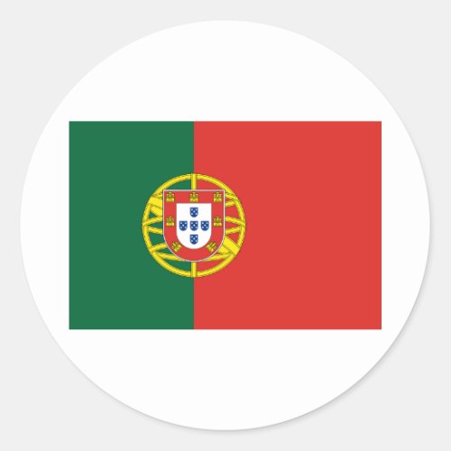 Flag of Portugal Classic Round Sticker