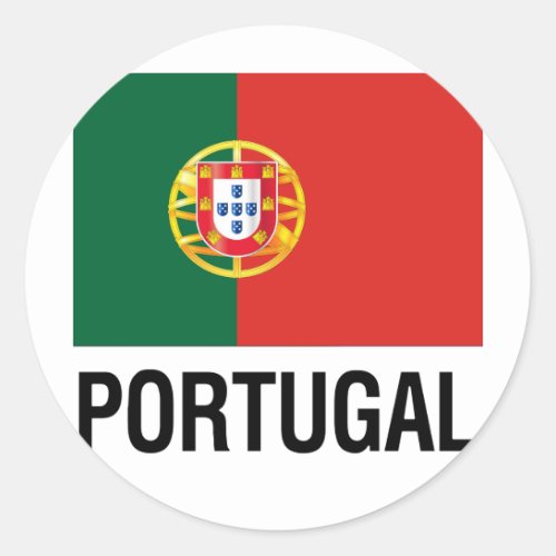 FLAG of PORTUGAL Classic Round Sticker