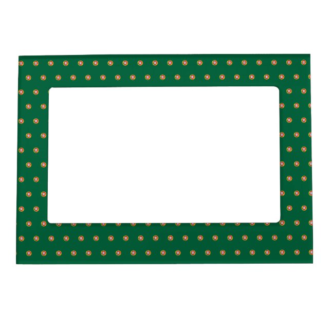 Flag of Portugal dotted pattern  Magnetic Frame (Front)