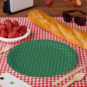 Flag of Portugal dotted pattern  Paper Plates