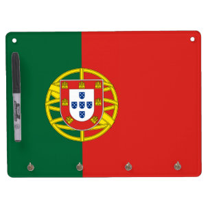 Flag of Portugal Dry Erase Board With Keychain Holder