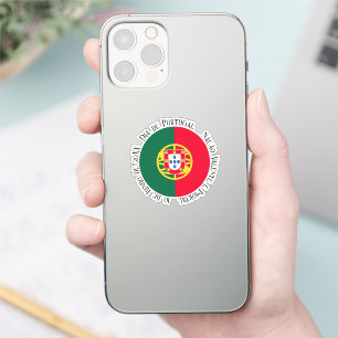 Flag of Portugal for Day of Portugal holiday Sticker