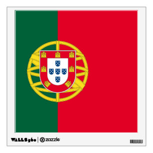 Flag of Portugal for Day of Portugal holiday Wall Decal