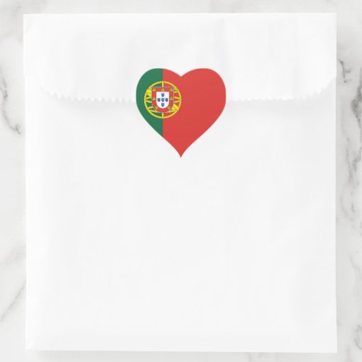 Flag of Portugal Heart Sticker | Zazzle