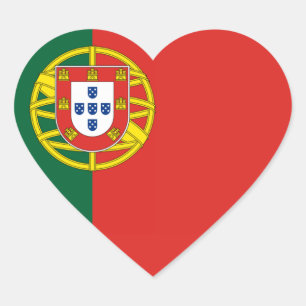 Flag of Portugal Heart Sticker