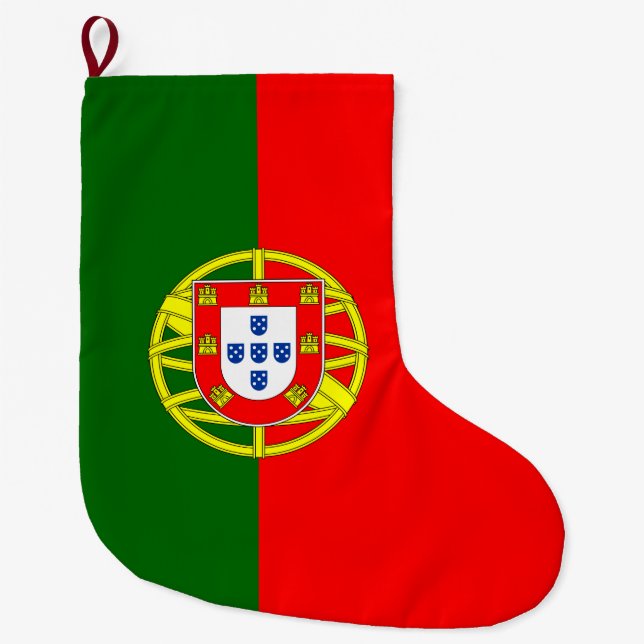 Flag of Portugal Large Christmas Stocking (Front)