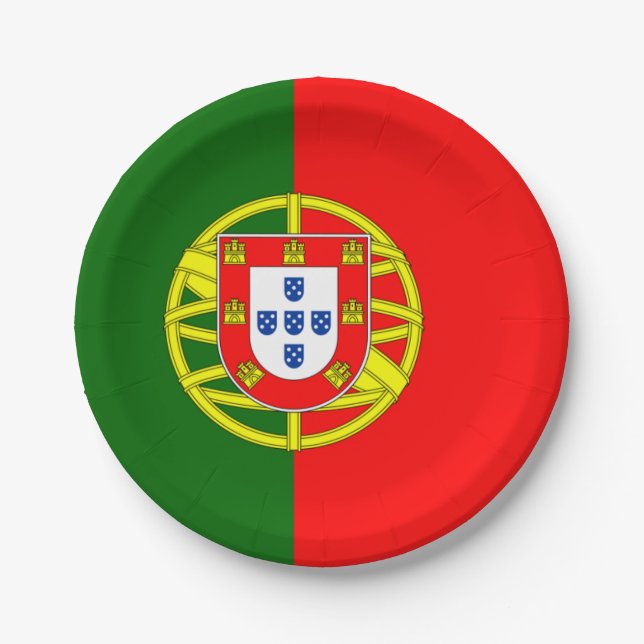 Flag of Portugal Paper Plates (Front)