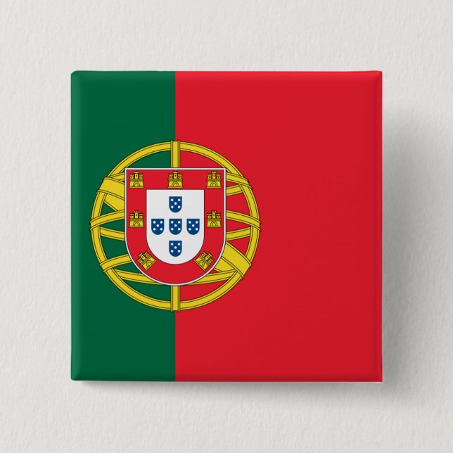 Flag of Portugal Pinback Button (Front)