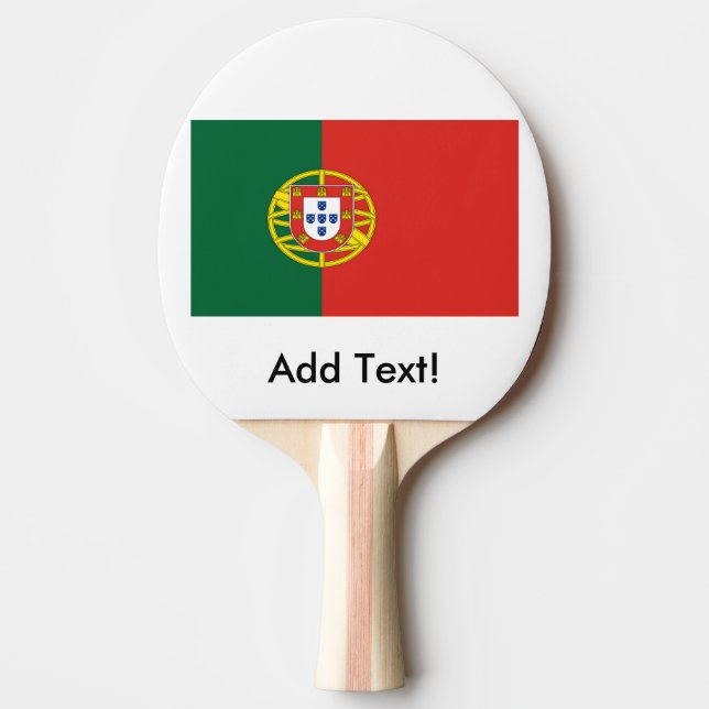 Flag of Portugal Ping-Pong Paddle (Front)