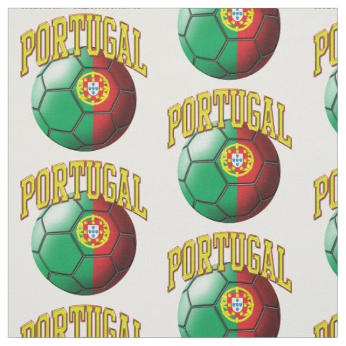Flag of Portugal Portuguese Soccer Ball Pattern Fabric
