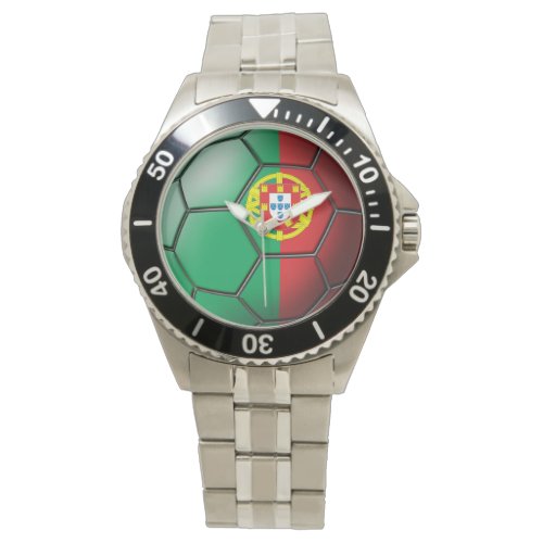 Flag of Portugal Soccer Ball Watch