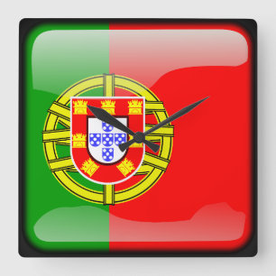 Flag of Portugal Square Wall Clock